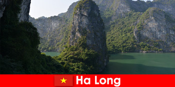 하롱 베트남에서 휴가를 즐기는 여행객을 위한 흥미진진한 투어 및 동굴 탐험