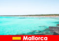 마요르카 스페인에서 수영하기 좋은 만과 수정처럼 맑은 물